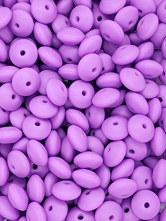 Royal Velvet Silicone Lentil beads