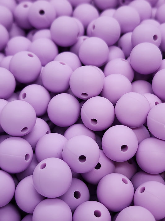Ethereal Lilac 12mm Silicone Beads